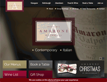 Tablet Screenshot of amaronerestaurant.co.uk
